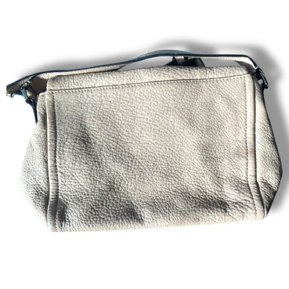 Kate Spade Pebbled Leather Crossbody Bag Neutral Beige w Pink Lining - Picture 3 of 15